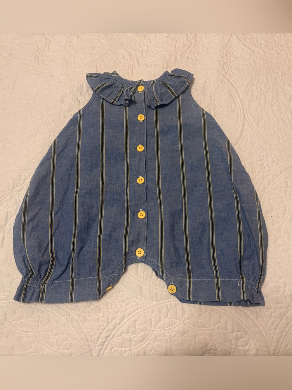 Vintage Cottontail Originals Striped Bubble Romper Size M (Fits 2T) Made in USA